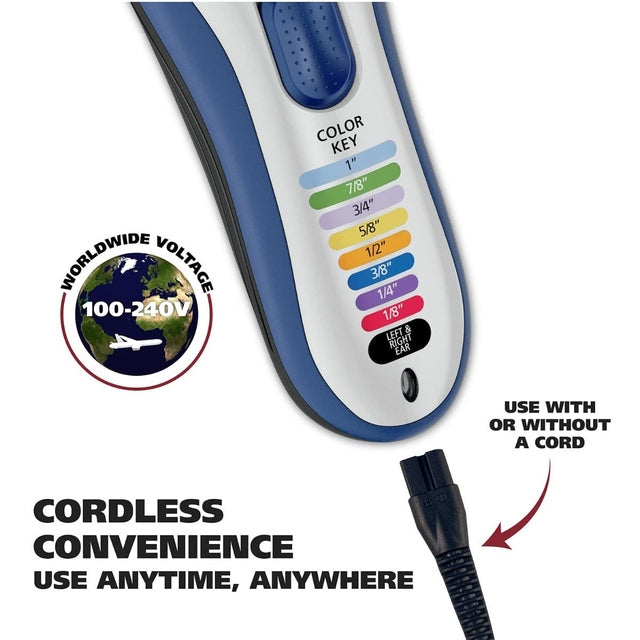 Wahl Hair Clipper Color Pro Cord/Cordless 18 Piece Kit + FREE Wahl Trimmer