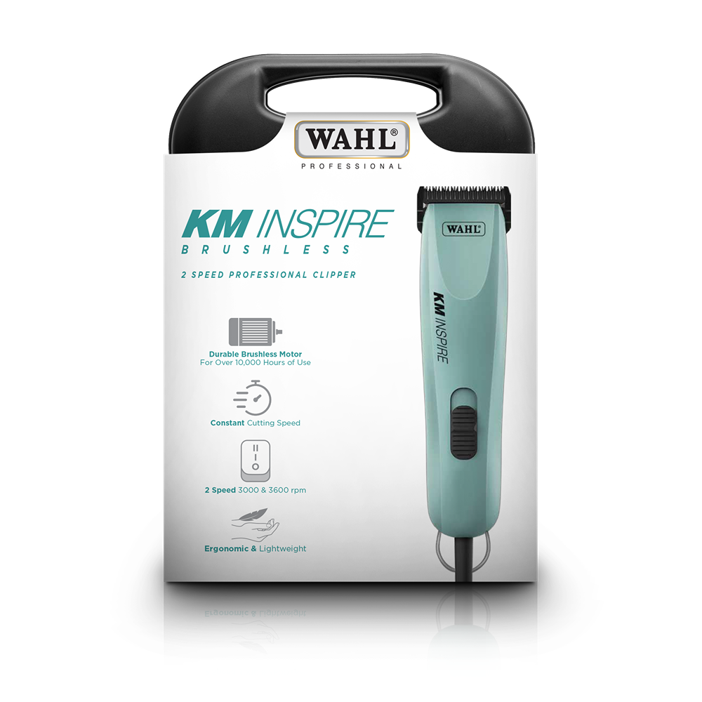 Wahl KM Inspire Professional Animal Clipper – 2-Speed, Brushless Motor, #10 Blade | Quiet, Heavy-Duty Grooming for Dogs, Cats, Horses & Livestock
