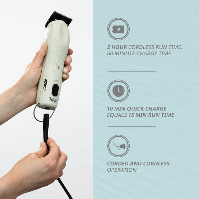 Wahl KMC+ 2-Speed Cord/Cordless Pet Clipper – USA Made | Powerful Grooming, Enhanced Grip & 2-Hour Runtime