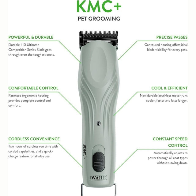 Wahl Professional Pet/Animal KMC+ Horse Combo KMC+ Clipper, Prime Blade 10W and Fidela Trimmer