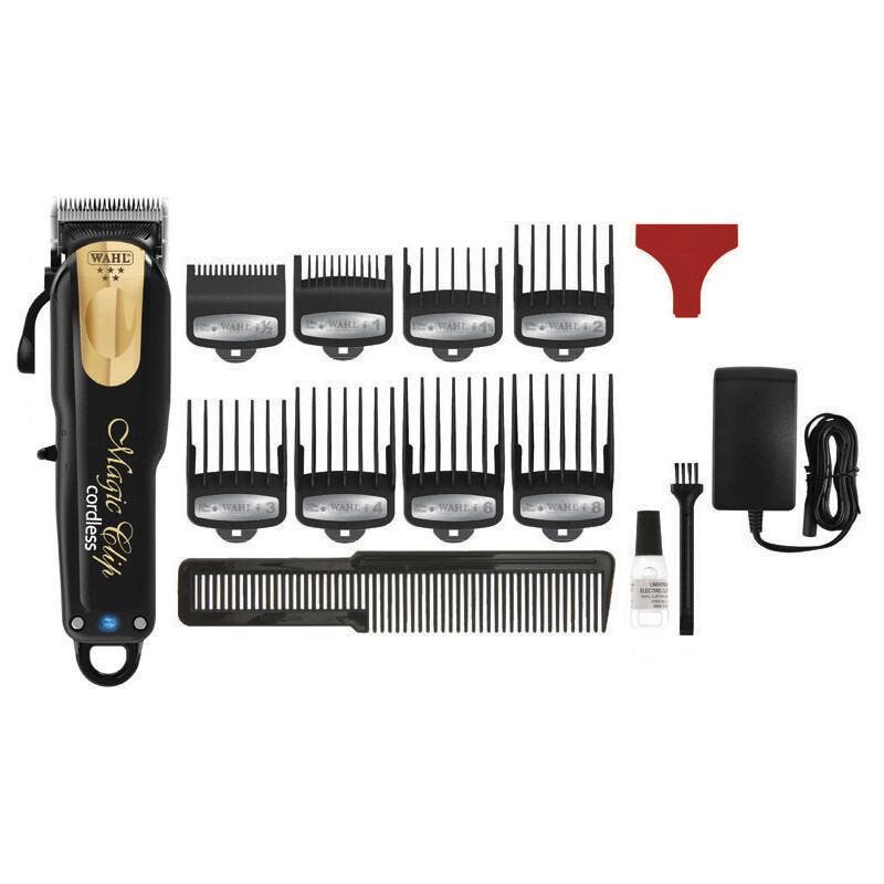 Wahl Cord/Cordless Magic Clip Clipper - Black & Gold Old model