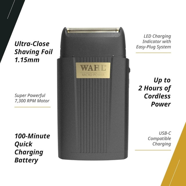 Wahl Micro Power Cordless Single Foil Shaver 3028276