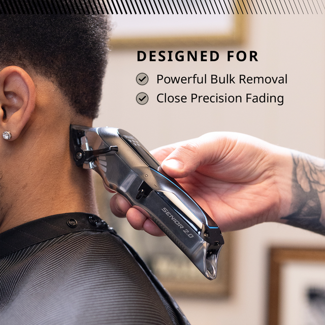 Wahl Professional Cord/Cordless Senior 2.0 Hair Clipper + Vanquish Midnight Blue Hair Dryer