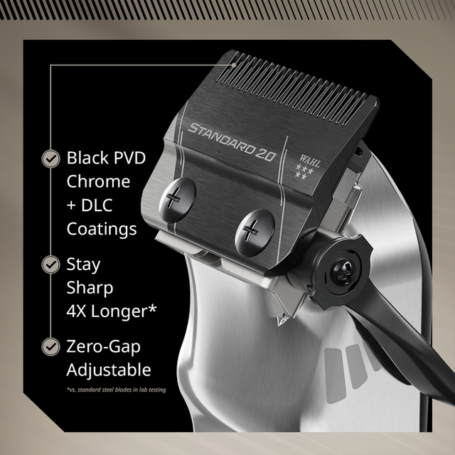 Wahl Professional Cord/Cordless Senior 2.0 Hair Clipper + Vanquish Midnight Blue Hair Dryer