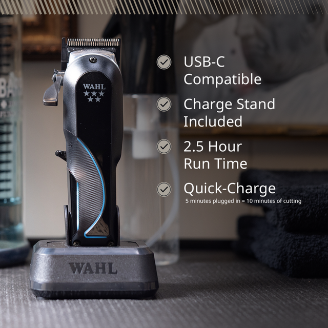 Wahl Professional Cord/Cordless Senior 2.0 Hair Clipper + Vanquish Midnight Blue Hair Dryer