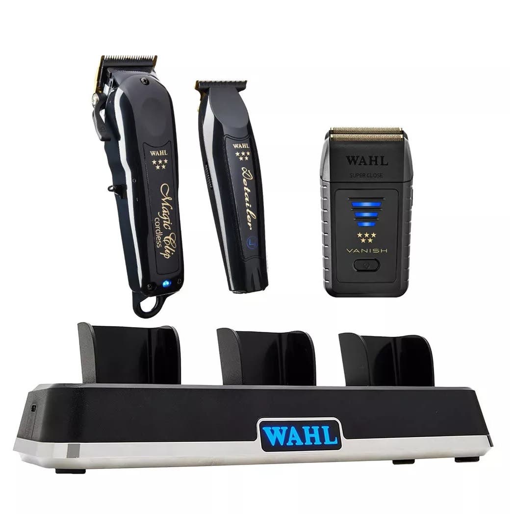 Wahl Professional Cordless Magic Clipper + Detailer Li + Vanish + Power Station