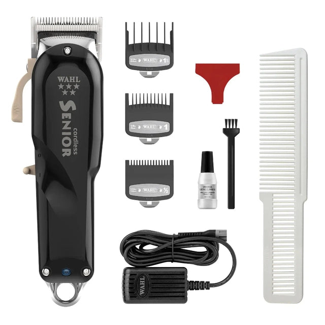 Wahl Professional Cordless Senior Clipper + Vanish Shaver + White Case Combo