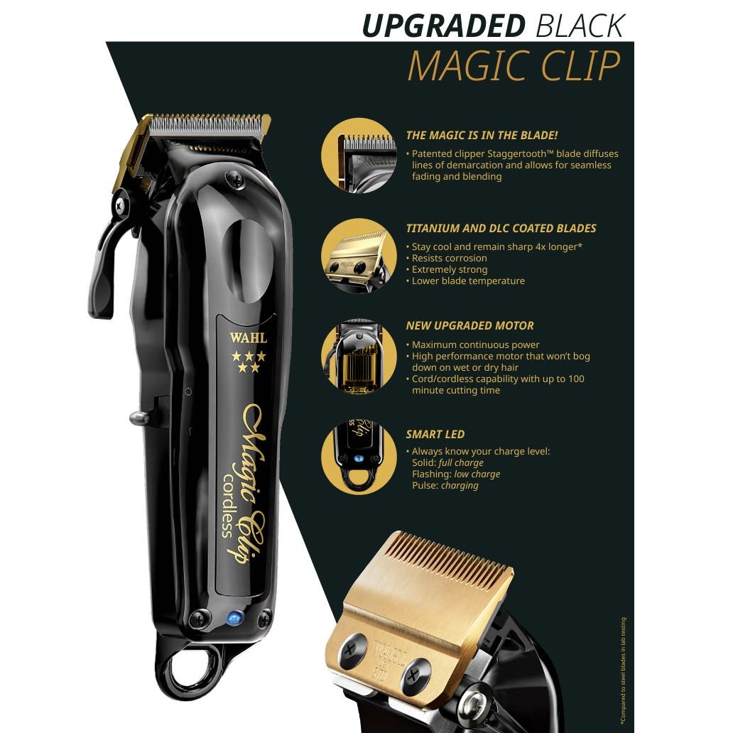 Wahl Professional Upgraded Motor Black Magic Clip Hair Clipper 3026437