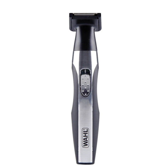 Front view of Wahl Quick Style All-in-One Trimmer 05604-018 in black and silver
