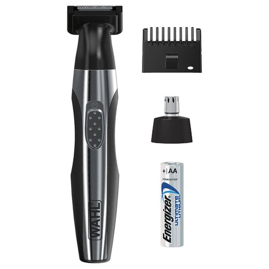 Wahl Quick Style All-in-One Trimmer 05604-018 with comb, nose head and AA battery