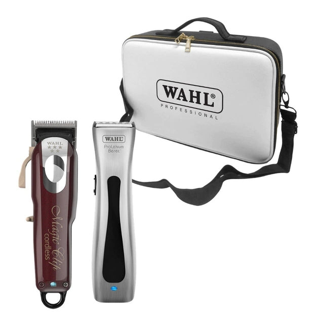 Wahl Red Magic Clip Cordless Professional Hair Clipper and Beret Trimmer with Professional Tool Case