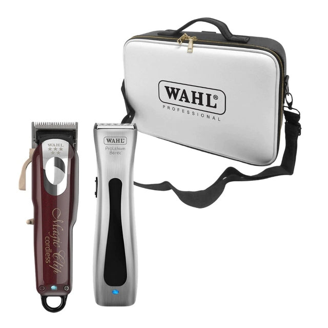 Wahl Red Magic Clip Cordless Professional Hair Clipper and Beret Trimmer with Professional Tool Case