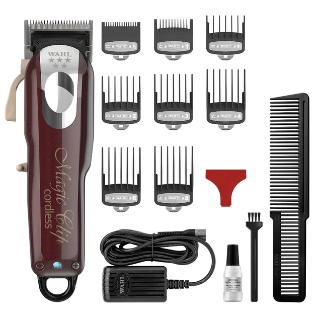 Wahl Red Magic Clip Cordless Professional Hair Clipper and Beret Trimmer with Professional Tool Case