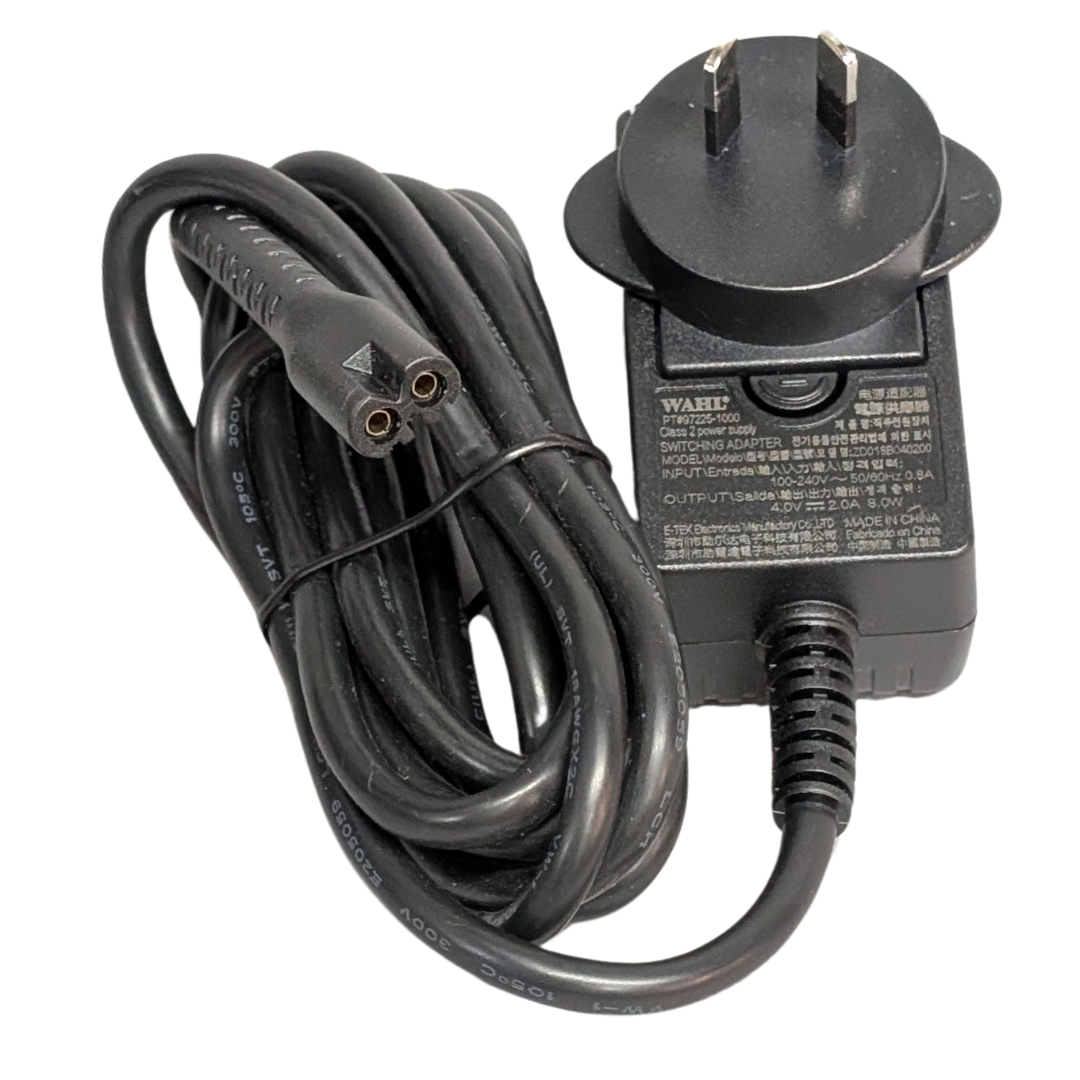Wahl Replacement Charger ZD018B040200 4.0v Female Black Tip Cordless Clippers 97225-100