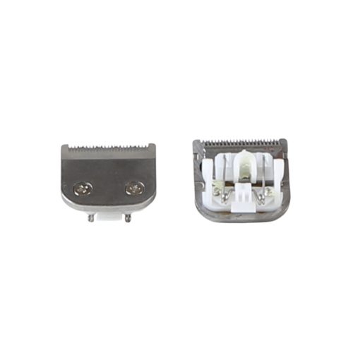 Wahl WA2145-408 standard trimmer blade set shown from front and rear with mounting parts