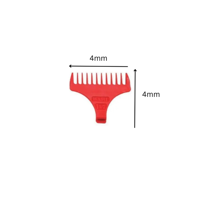 3 Wahl Attachment Combs For Cord/Cordless Detailer T-Wide Trimmer Guide Guard 1/2, 1, 1.1/2 Red