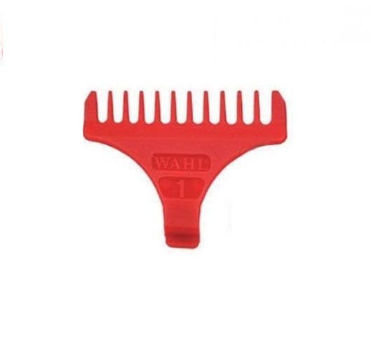 3 Wahl Attachment Combs For Cord/Cordless Detailer T-Wide Trimmer Guide Guard 1/2, 1, 1.1/2 Red