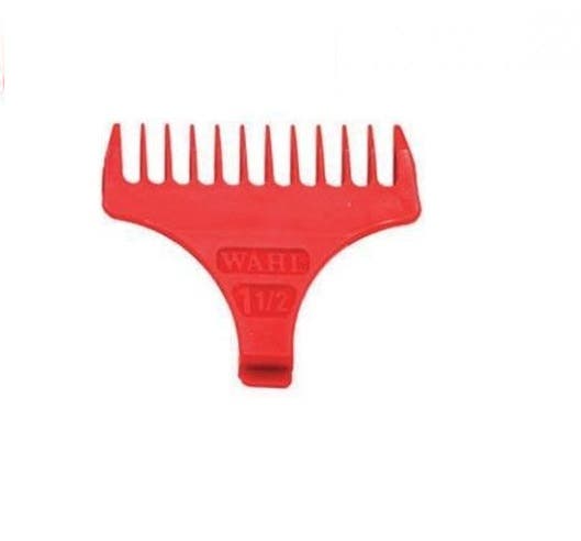 3 Wahl Attachment Combs For Cord/Cordless Detailer T-Wide Trimmer Guide Guard 1/2, 1, 1.1/2 Red