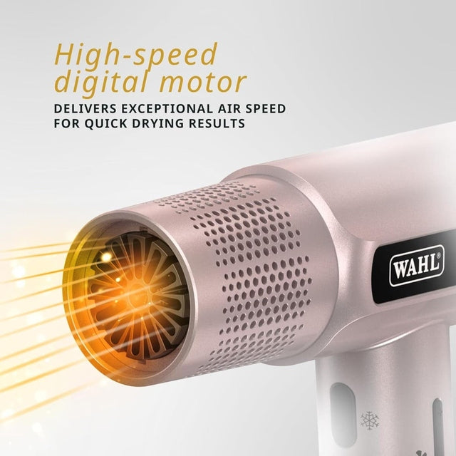 Wahl Vanquish T-Shaped Hair Dryer with Brushless Motor - Rose Gold
