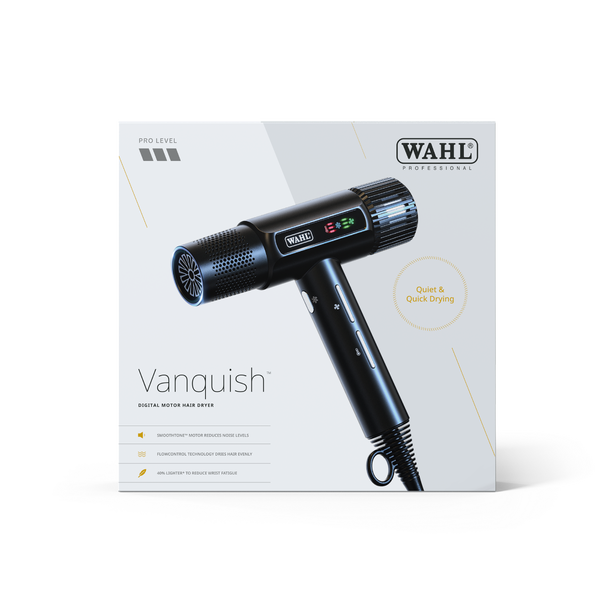 Wahl Vanquish T-Shaped Hair Dryer with Brushless Motor - Black