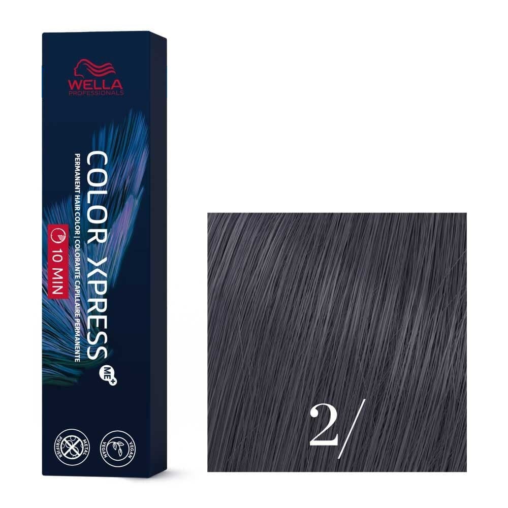Wella Color Xpress Me+ 10 Minute Permanent Creme Color 60ml - 2/ Black