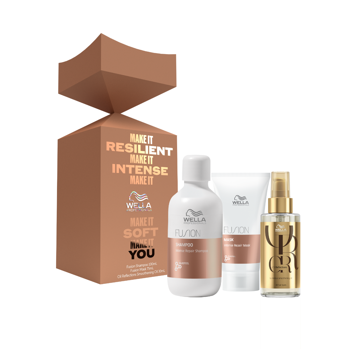 Wella Fusion Shampoo, Mask and Oil Reflection Mini Travel Pack