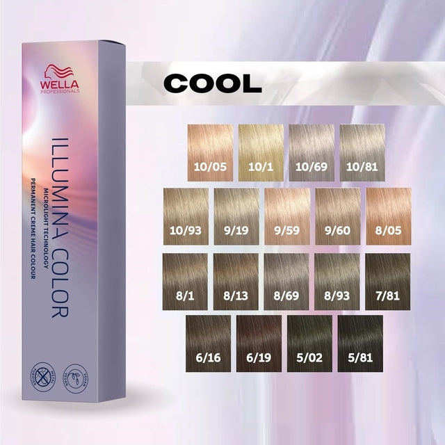 Wella Illumina Color Permanent Creme Hair Colour 60ml -