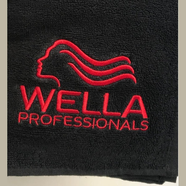 Wella Professionals Black Towel 100% Cotton, 1pc