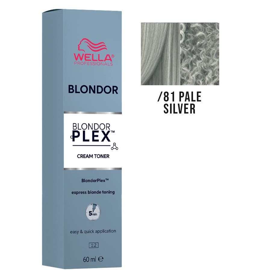 Wella Professionals Blondor Plex Permanent Cream Toner 60ml - /81 Pale Silver