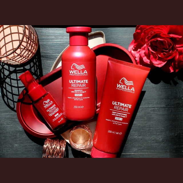 Wella Professionals Ultimate Repair Premium Care Trio Pack Shampoo, Conditioner & Miracle Hair Rescue 30ml