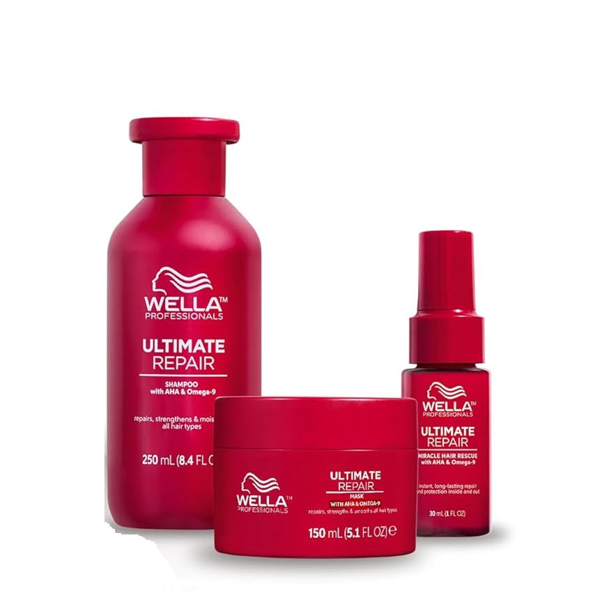 Wella Professionals Ultimate Repair Trio Pack Shampoo,Mask & Miracle Hair Rescue 30ml