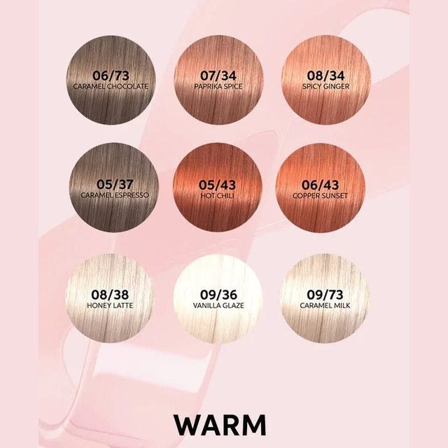 Wella Shinefinity Zero Lift Glaze Demi-Permanent Colour Chart