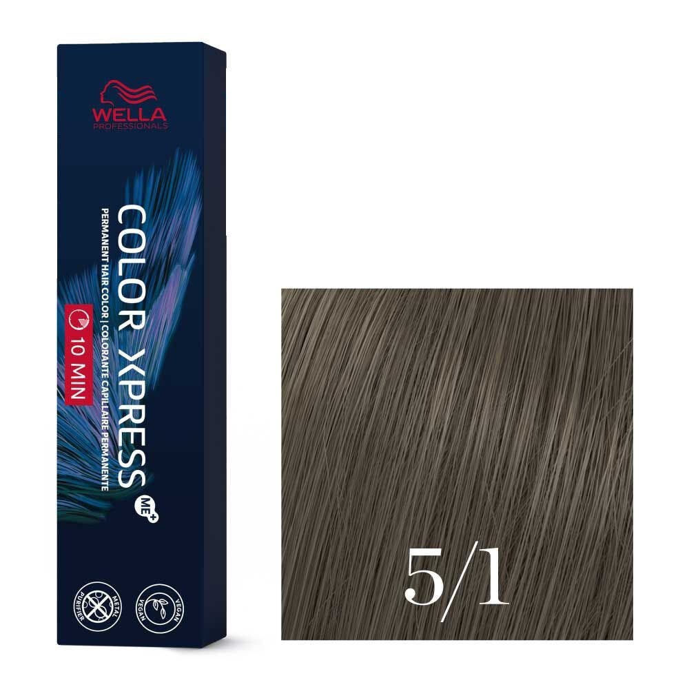 Wella Color Xpress Me+ 10 Minute Permanent Creme Color 60ml - 5/1 Light Brown Ash