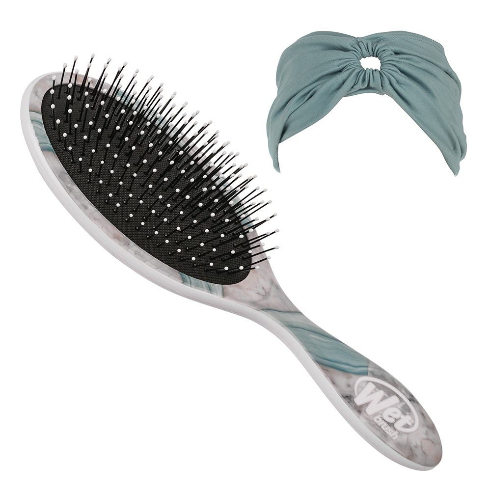 WetBrush Aqua Gemstone Detangle and Style Kit with Headwrap