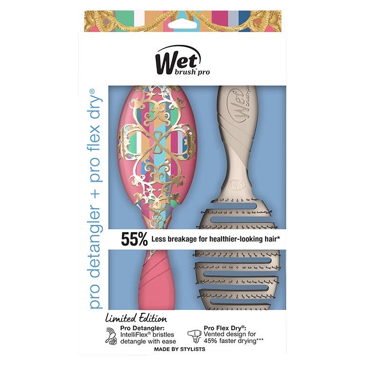 WetBrush Happy Maximalism Kit WetBrush Pro Detangler and a Pro Flex Dry Brush