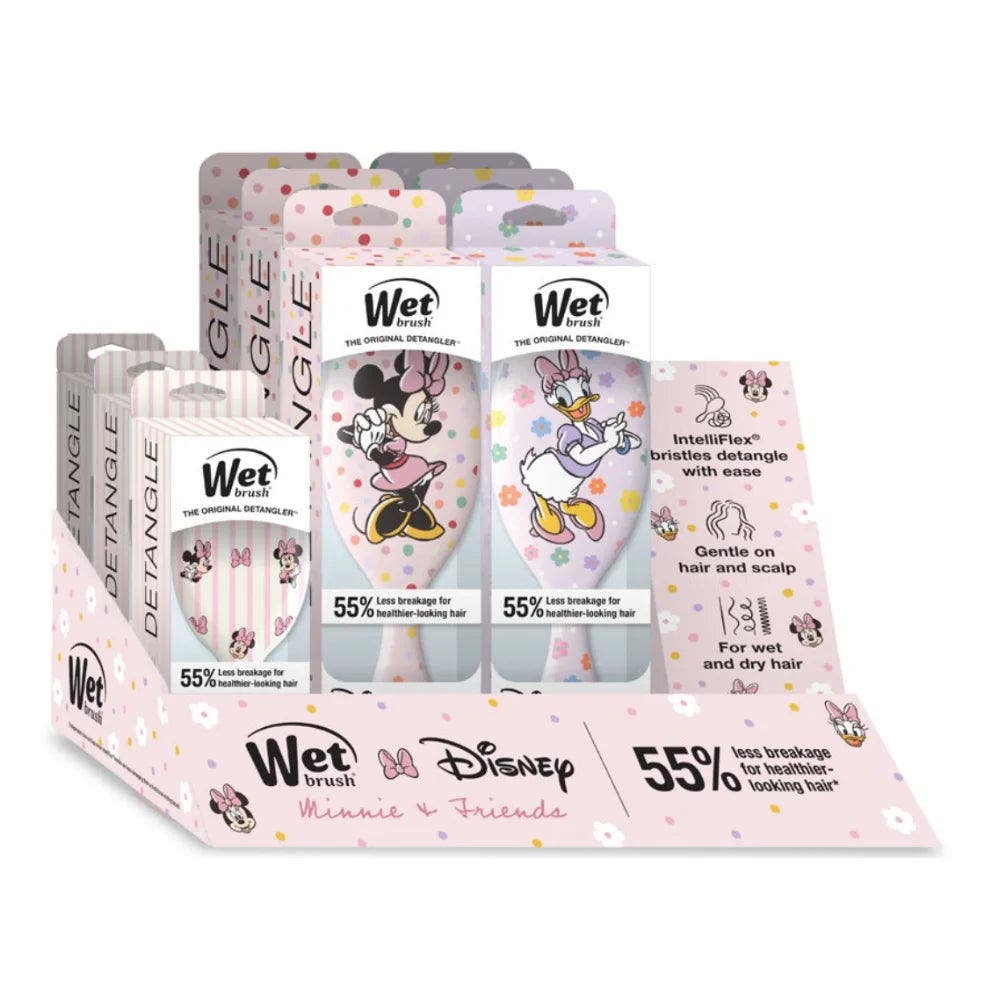 WetBrush Hello Minnie Detangler Display 6xOriginal Detangler + 3xMini Detangler