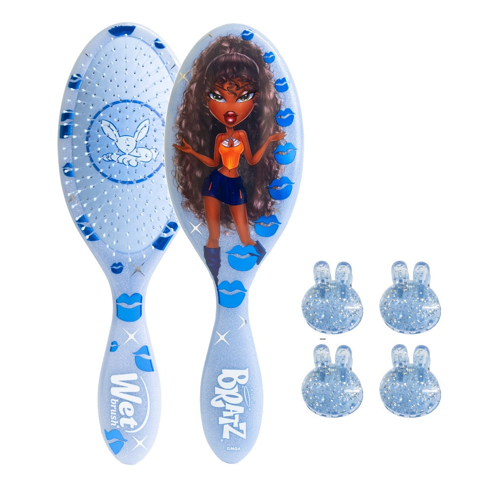 WetBrush Original Detangler Bratz Kit - Sasha + 4pc Bunny Claw Clips