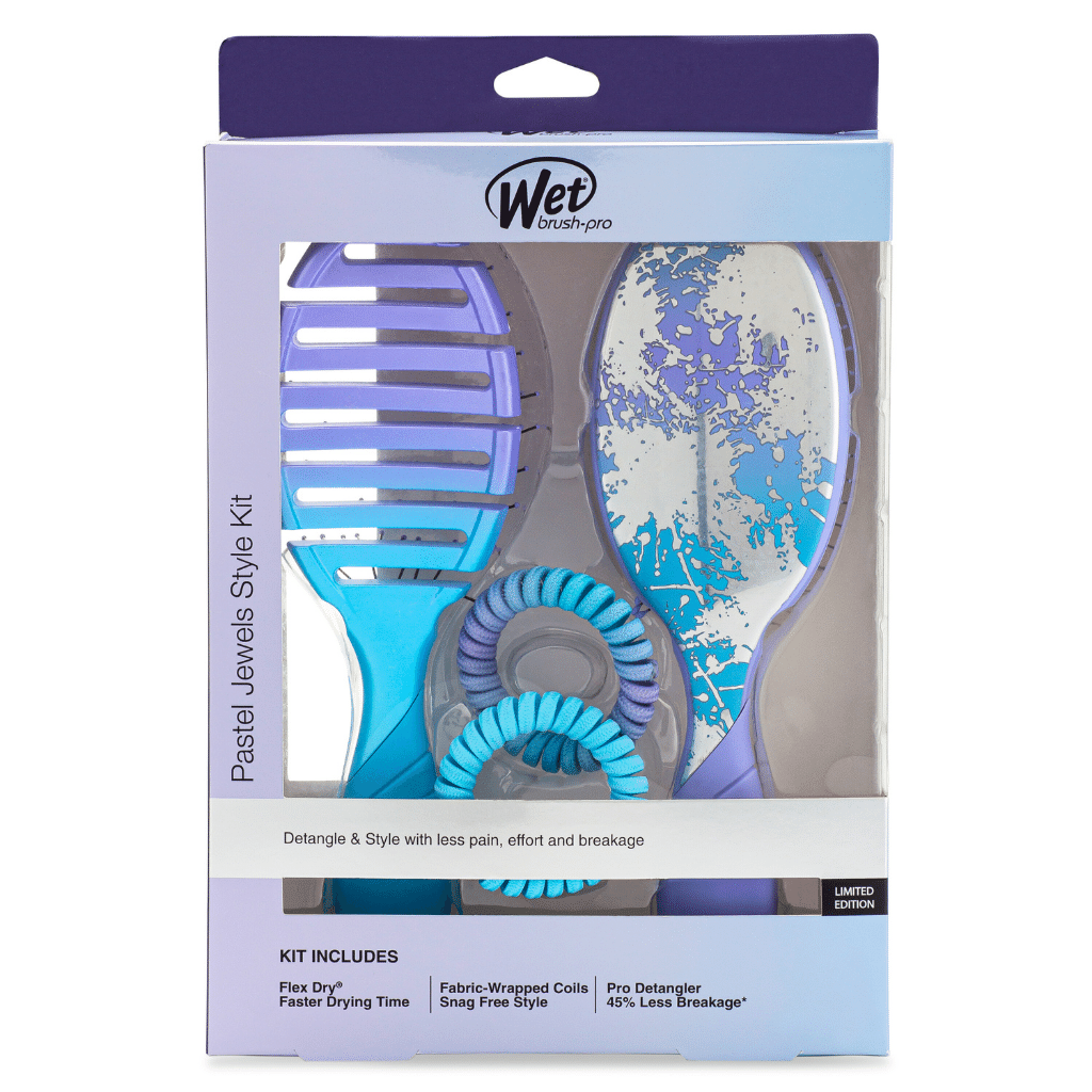 WetBrush Pastel Jewels Detangler Style Kit