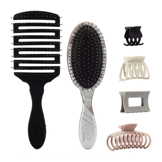 WetBrush Pro Graphic Monochrome Style Set Silver Kit