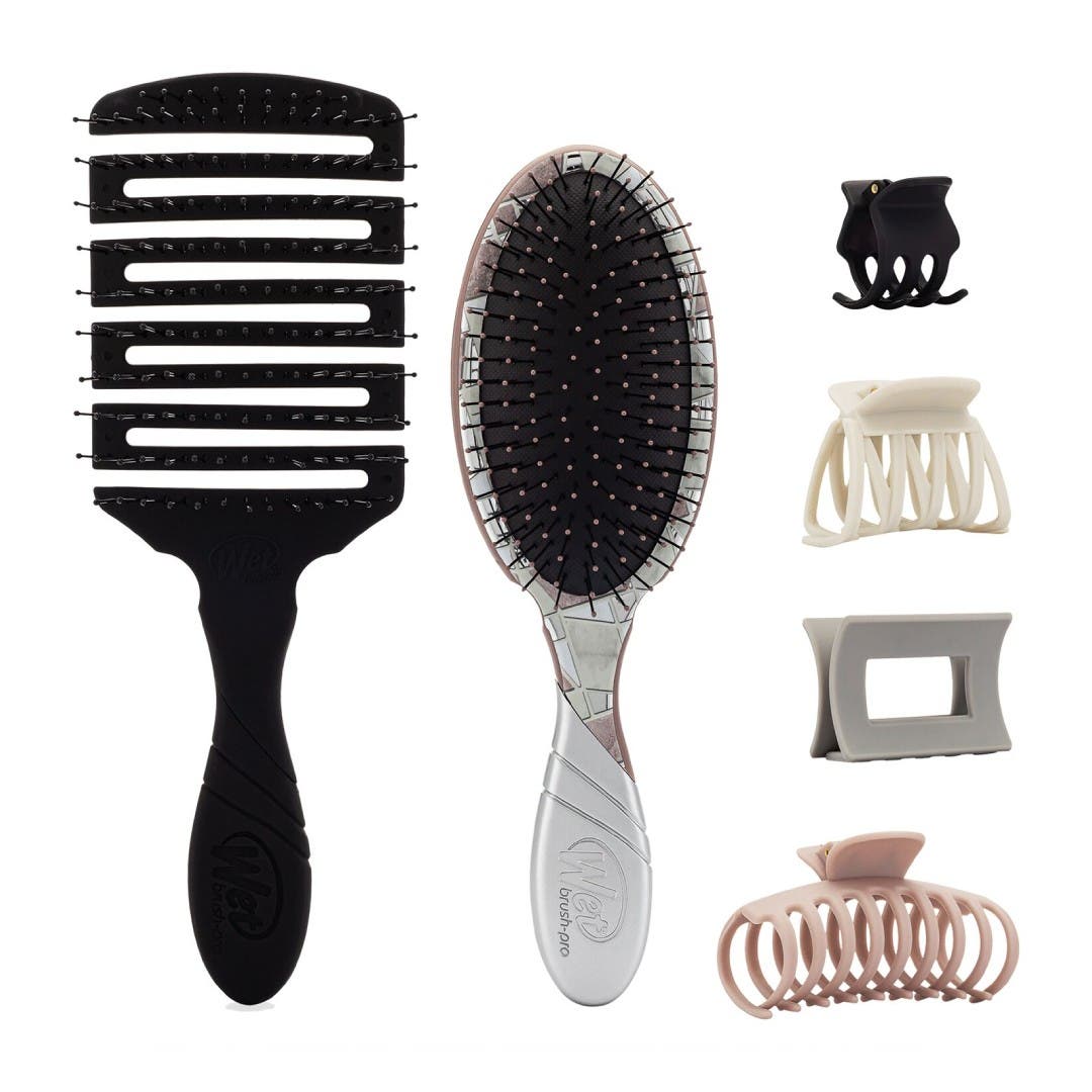 WetBrush Pro Graphic Monochrome Style Set Silver Kit