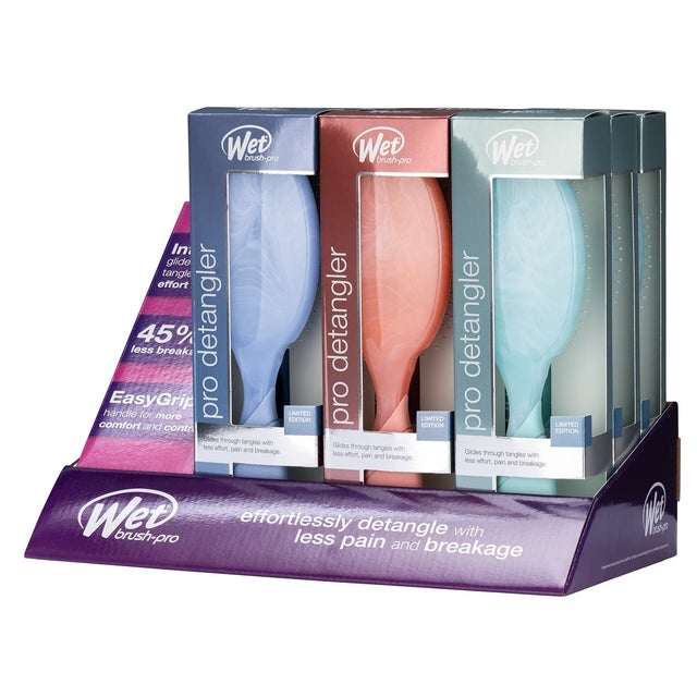 WetBrush Pro Hydro Tie Dye Detangler Display 9xPro Detangler Brushes