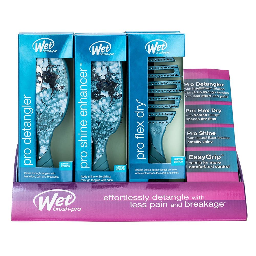 WetBrush Pro Mineral Etchings Display 9xPro Brushes