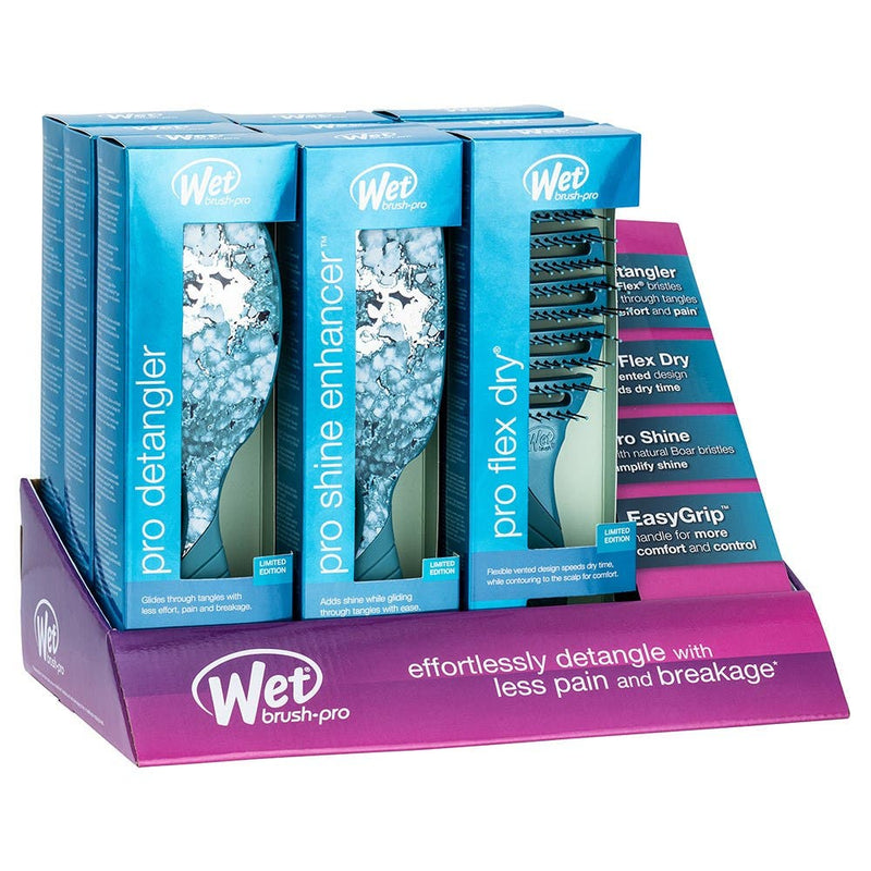 WetBrush Pro Mineral Etchings Display 9xPro Brushes