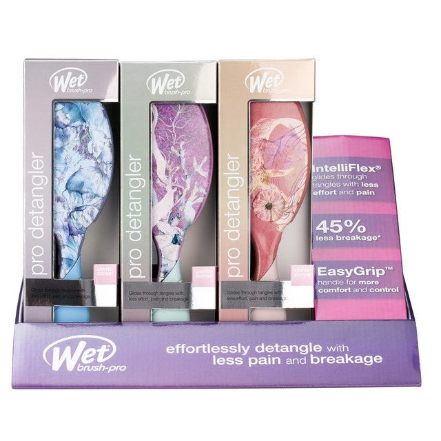 WetBrush Pro Ocean Reef Detangler Display 9xPro Detangler Brushes