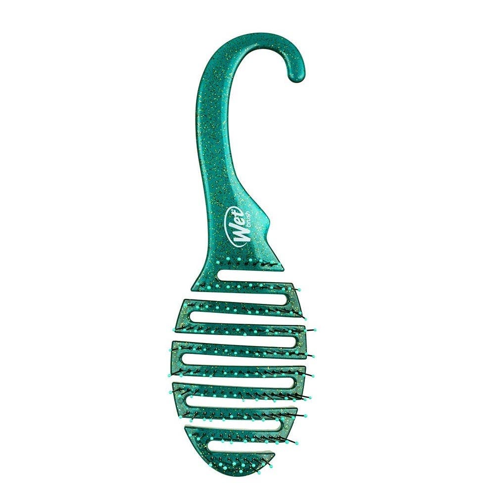 WetBrush Shower Detangler - Green/Teal Glitter