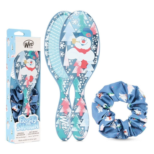 Wetbrush Holiday Original Detangler With Scrunchie Kit - Frosty the Snowman