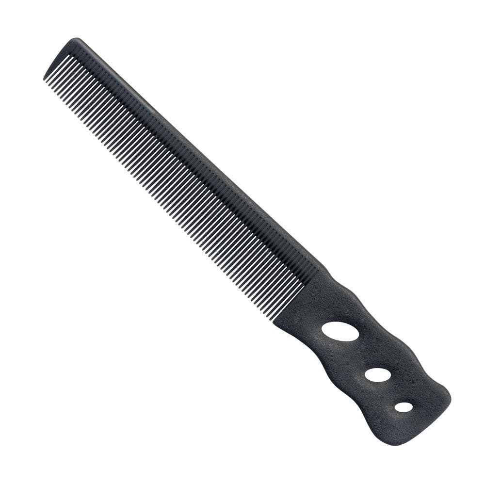 Y.S.Park 201/231 Flex Carbon Shape Memory Barber Comb - Carbon Black