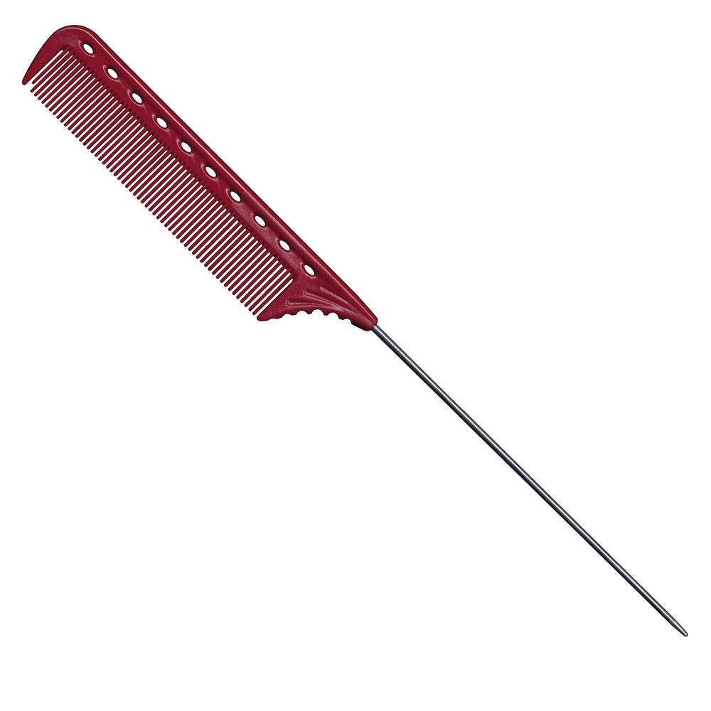 Y.S.Park Long Pin Tail Comb YS-122 Red