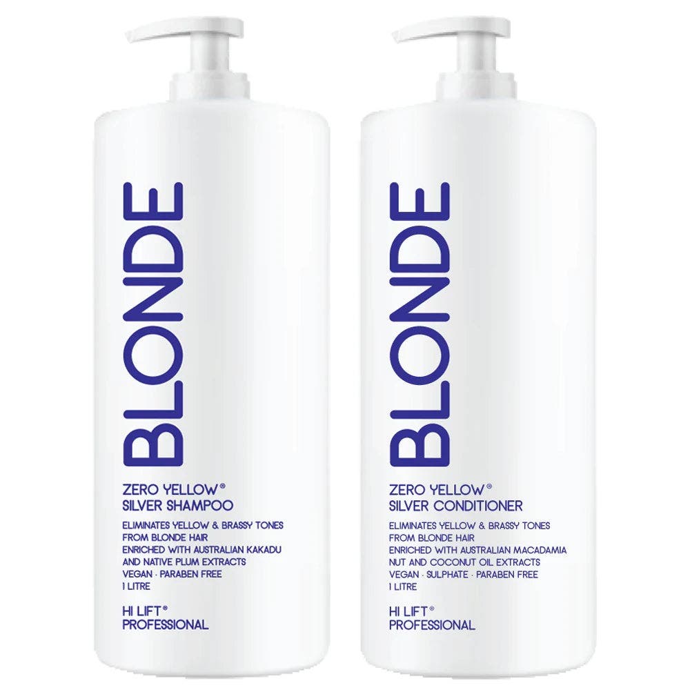 Hi Lift Blonde Zero Yellow Silver Shampoo and Conditioner DUO 1L