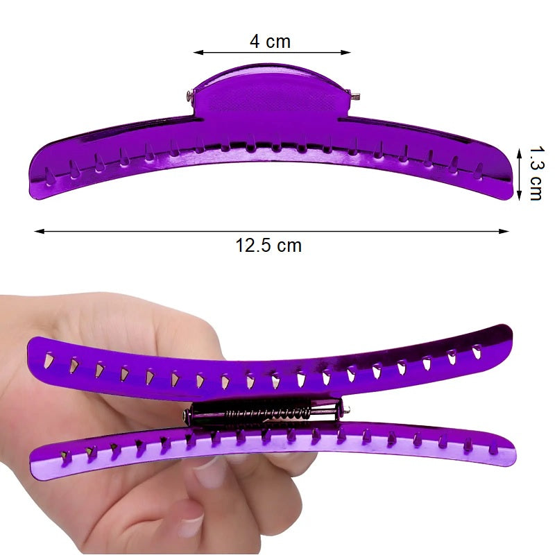 Vintage Aluminum Finger Wave Hair Clips Set, 6PCS